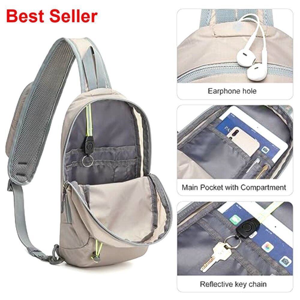 RFID Blocking Sling Bag Crossbody Backpack Daypack Chest Bag - Picture 3 of 6